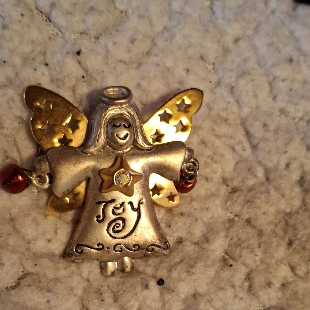 Gold and Silver Angel Pendant